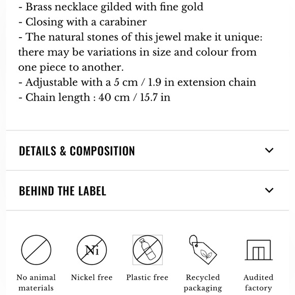 NWT Sézane Josh Necklace in Green - Picture 6 of 6